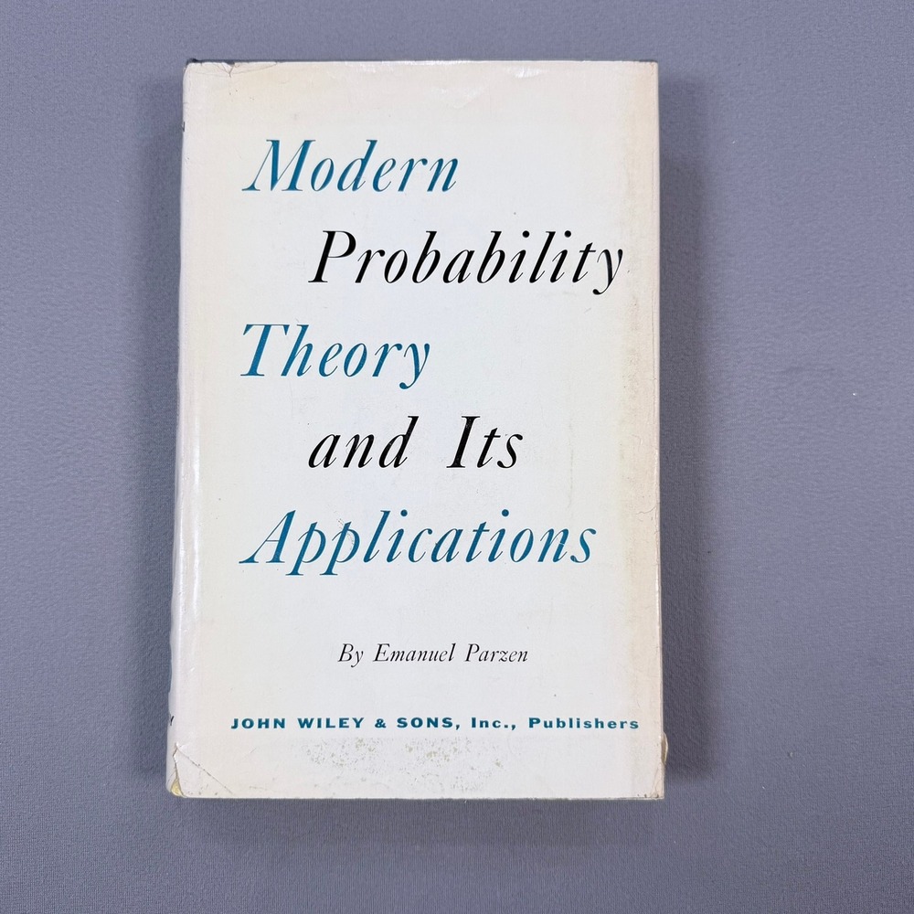 Emanuel Parzen Modern Probability Theory Its Applications Hardcover 1964 Math
